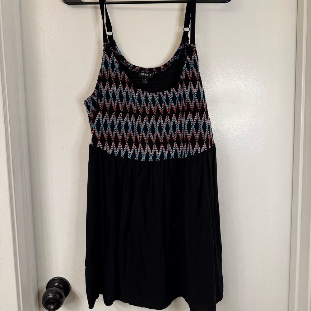Torrid Babydoll Top Chevron Pattern Size 1